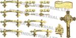 Decorative Plastic Coffin Handles Non Toxic PP Plastic Material H9001