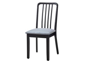 Quality Library Leather Grey Upholstered Dining Chairs With Oak Legs wholesale