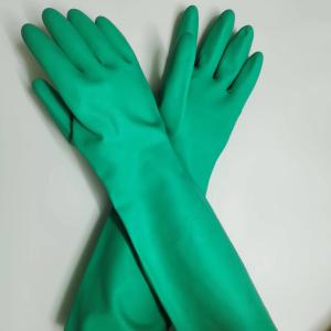 Quality Industrial 22mil Unflocked Green Nitrile Glove Pesticides Cleaning Work wholesale