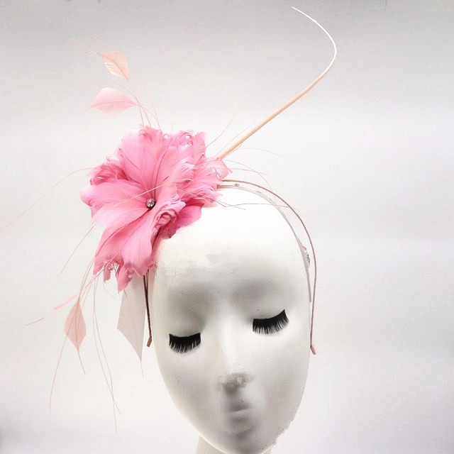 Graduation Party Decoration Goose Feather Fascinator Flower Mount With Headband