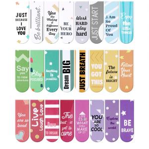 Quality Strong Glossy Magnetic Bookmark Clips Tabs For Marking Pages wholesale