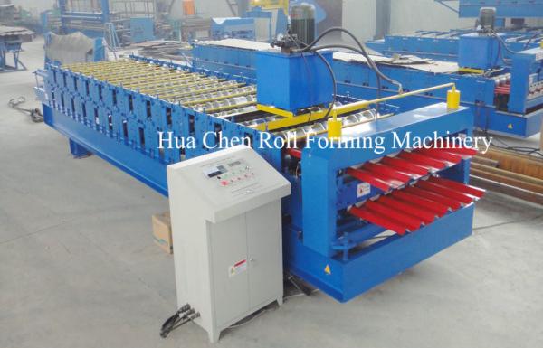Color Steel Plate Double Layer Roof Panel Roll Forming Machine 1200 / 1250mm