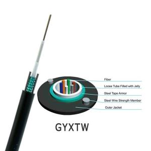Quality GYXTW Fiber Optic Cable 4 6 8 12 Core Armored Multimode 100 Meter wholesale
