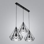 Retro industrial geometric pendant lights iron indoor lighting restaurant coffer