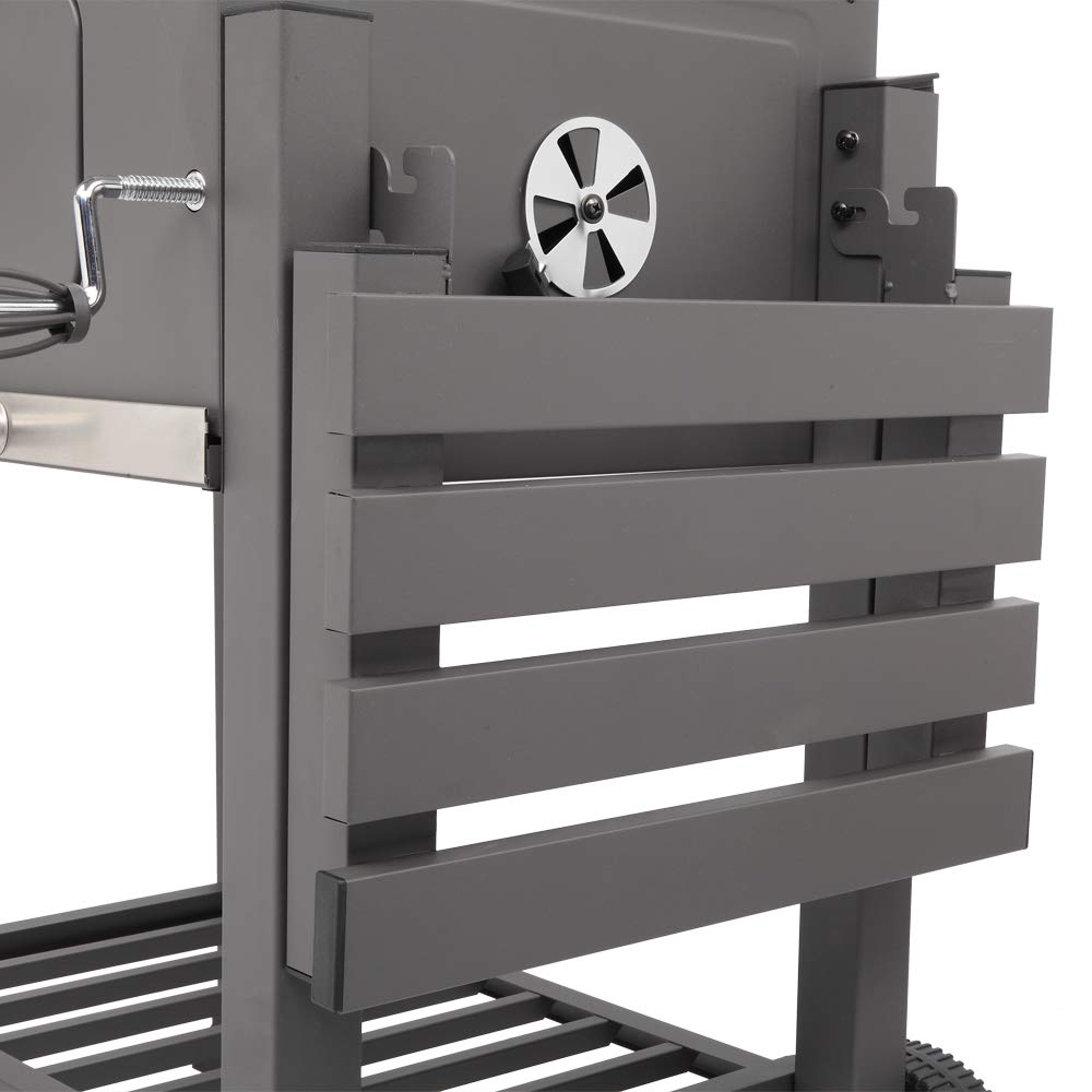 Portable Household Coarse Charcoal BBQ Grill with Foldable Picnic Shelf and Cooking Grid