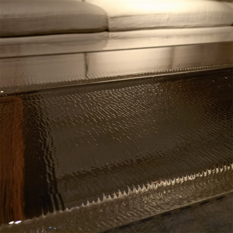 SAI SGCC Tempered Art Glass Die Cast Custom Textured Fused Stained Hot Melt