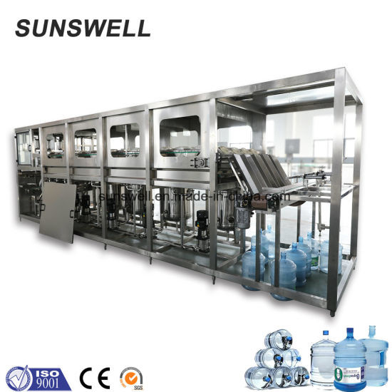 300BPH 20L Automatic Jar Filling Machine With Multiwashing Liquid Spray