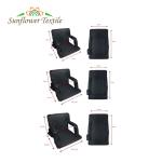 Black 20" Wide Folding Stadium Chair Heated Stadium Chairs Bleacher Chair
