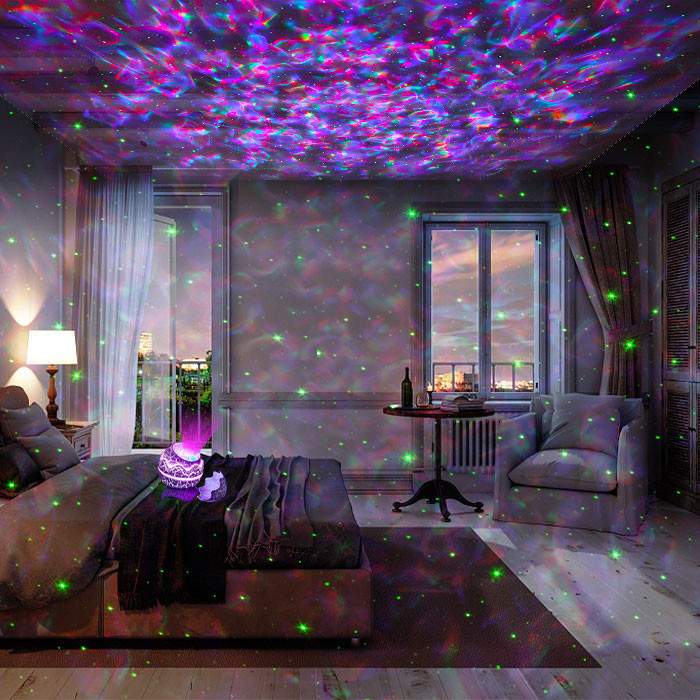 RGB LED Dinosaur Egg Star Projector Remote Control Practical