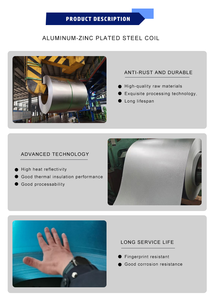 Blue Scope G550 Galvalume Steel Strip G550 Shandong Lubao Material Aluminum Zinc Steel Coil for Light Steel Frame