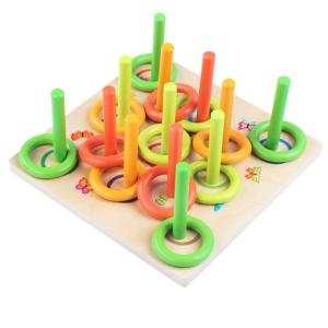 Quality Children Wooden Block Ring Game Exercise Hand Eye Coordination wholesale