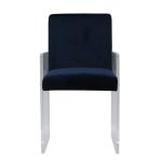 Velvet Cushion Contemporary Bar Chairs Acrylic Bar Stools With Back