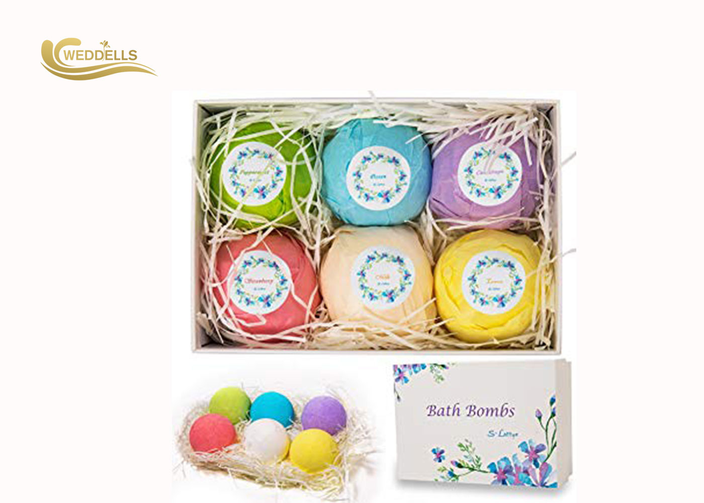 Beautiful Bath Bomb Gift Sets Private Label Packaging For Skin Whitening