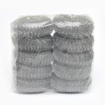 Kitchen Zinc Coated Washing Scourers / Galvanize Wire Mesh Pot Scourer