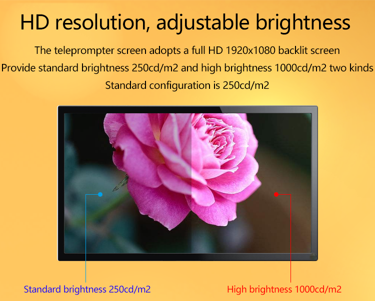 24 Inch Live Broadcast Studio Prompter with Built-in Computer and Bestview Video Support