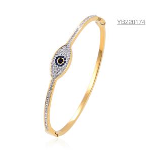 Quality Stainless Steel Ladies Gold Plated Bracelet Bangle Jewelry Type eyes Bracelets Bangles wholesale