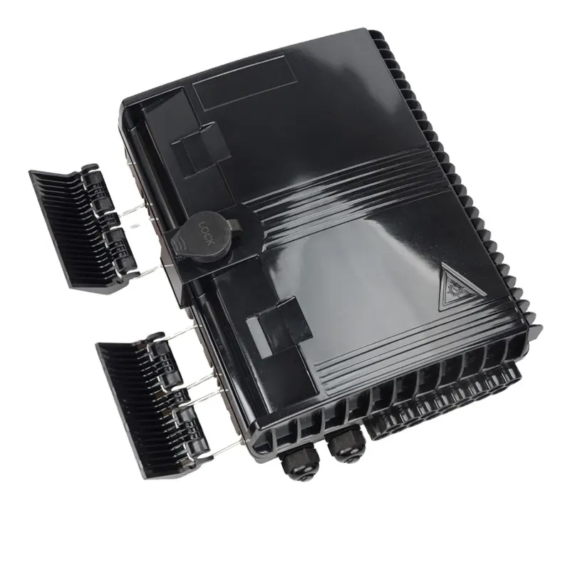 16 Core ODB NAP Terminal Box Black Wall-Mounted FTTH Outdoor Fiber Optic Distribution