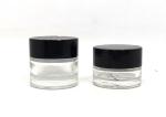 Luxury 1.7 Oz Glass Cosmetic Jar Empty Custom Silk Print Logo Frosted Cream