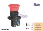Professional Red Mushroom Head Push Button Switch LAY5（XB2）-EC42