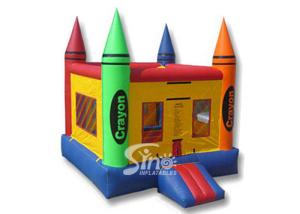 Quality 13x13 rainbow kids crayon small bounce house with removable cover made of lead free material wholesale