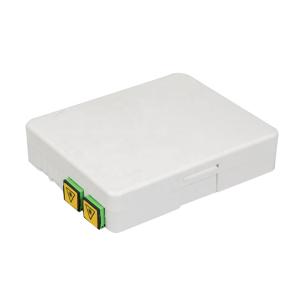 Quality Small Desktop FTTH 2 Port ABS PC Fiber Optic Outlet Box wholesale