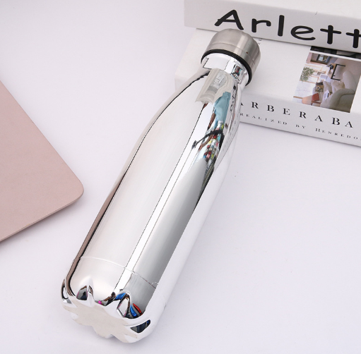 Lowr MOQ Selling 500ML UV Gold Color Stainless Steel Vacuum Thermos Mug CUP In Stock