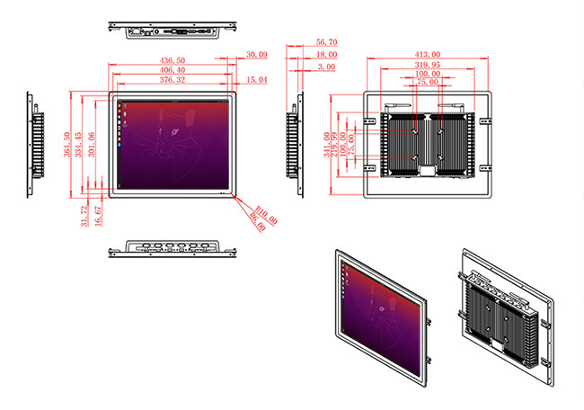 19-Inch Versatile Linux Touch Screen for Access Control and Medical Diagnostics