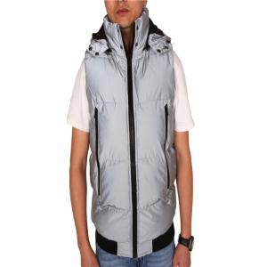 Quality YKK Zipper Pockets Grey Men's Padded Gilet 100% Nylon Shell wholesale