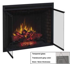 Quality Safety Tempered Glass Fireplace Glass Door wholesale