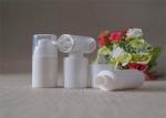 Customized Airless Cosmetic Containers , White Airless Lotion Pump Bottles