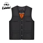 Winter China Oem Chest Bag Cargo Street Wear Warm Utility V-neck Waistcoat Knit