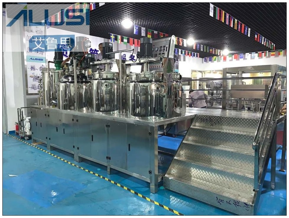 Cosmetic Toothpaste Making Production Line Emulsifier Mixer for Tooth Paste Mixing Equipment Toothpaste Machine Making