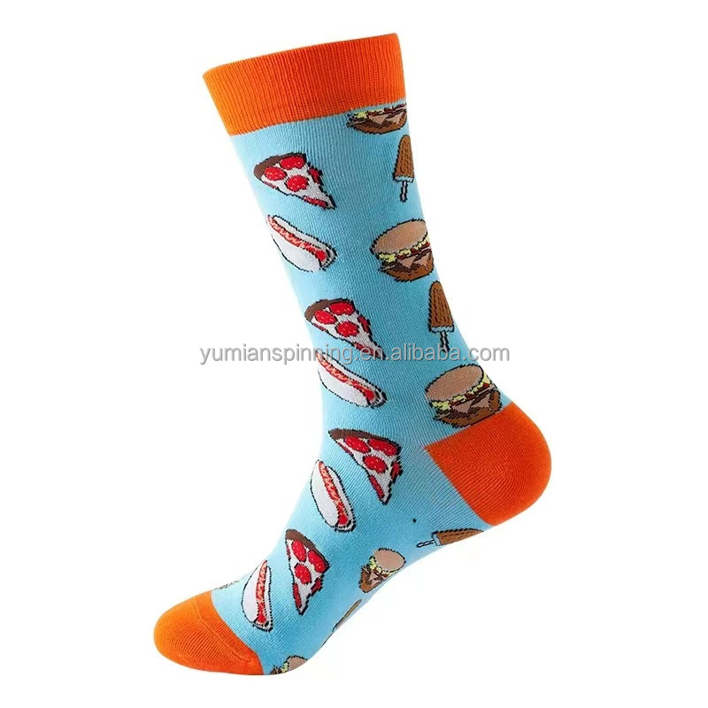 Valentines Day Gifts Regular Style Knitted Mens Dress Socks with Happy Funny Patterns