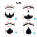 Full hand-woven fake beards, seamless men's fake mustaches, human hair-like fake
