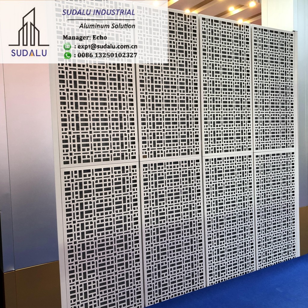 SUDALU Fashion Design Aluminum Perforated Panel For Building Facade Cladding Wall Aluminum Curvel Cut Panel