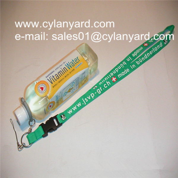 polyester lanyard with water bottle holder loop