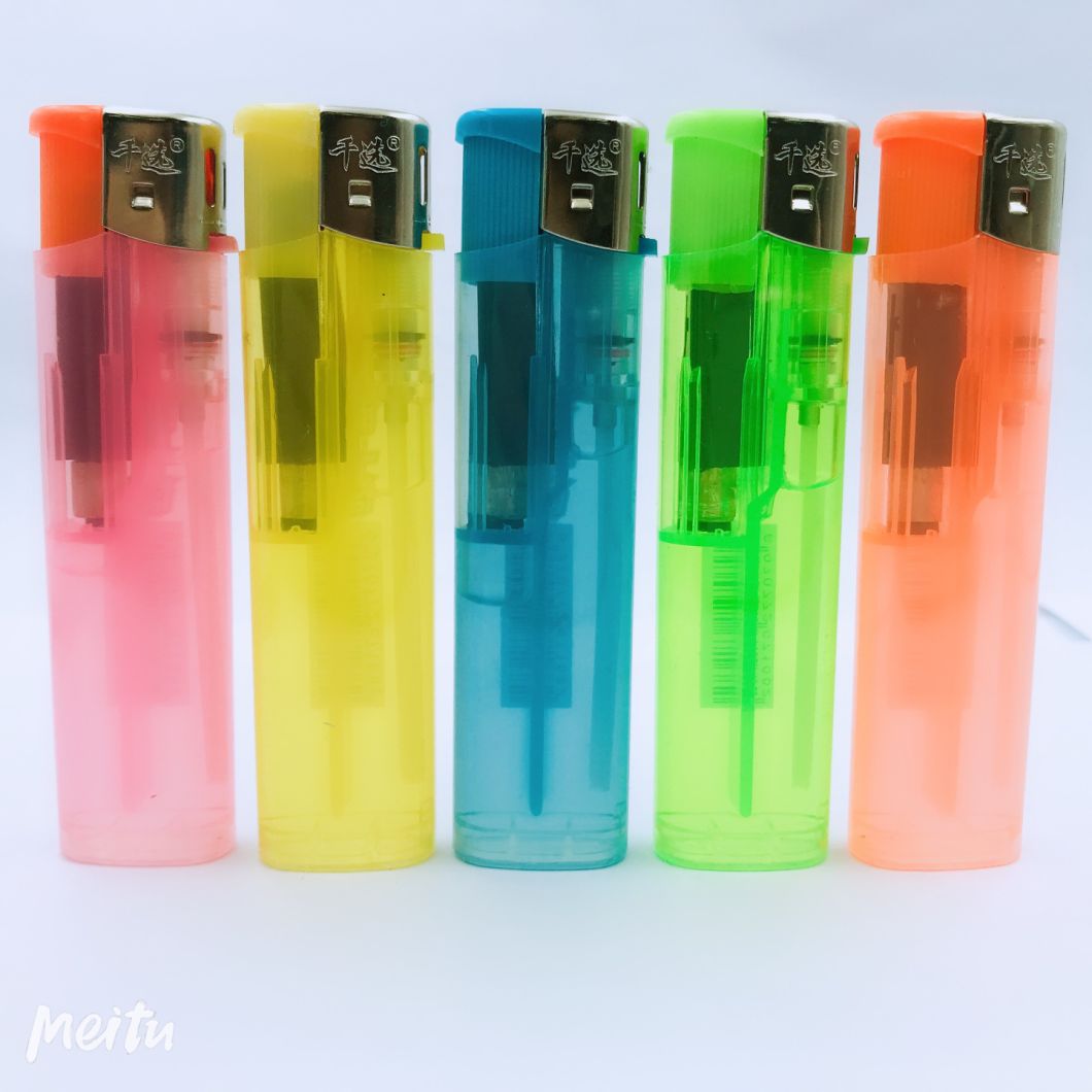 Disposable Electronic Cigarette Lighter with Print Logo and Black Cap