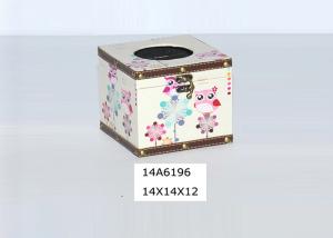 Quality Household PU Leather MDF SGS Wooden Tissue Box wholesale