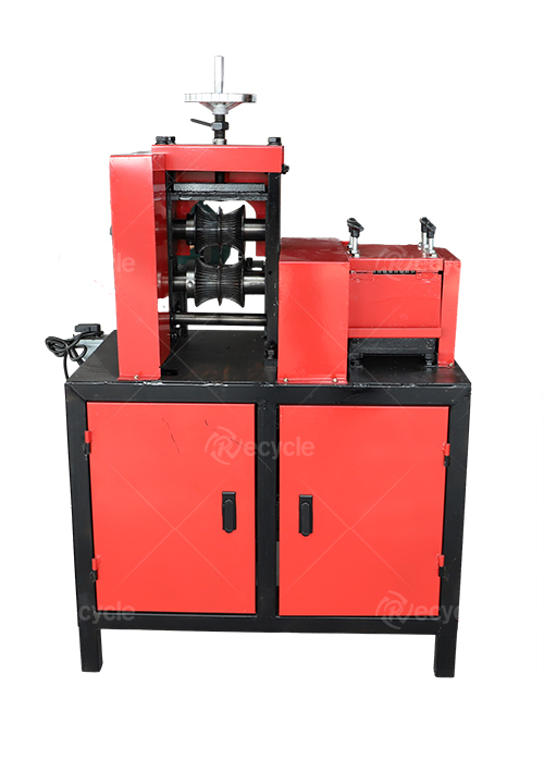 Red Blue Automatic Scrap Cable Stripper Machine 1.5kw Scrap Copper Wire Stripping Machinery