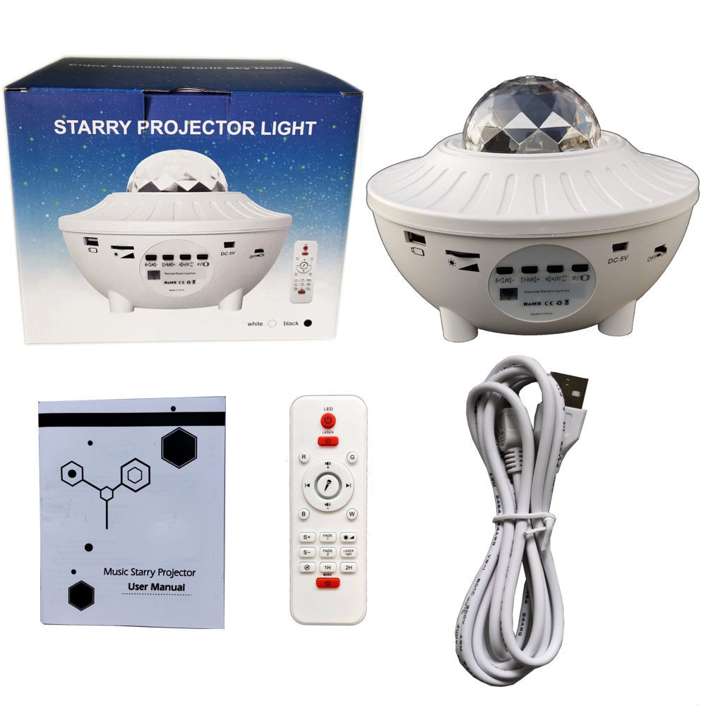 LED Star Galaxy Projector Ocean Wave Night Light Room Decor Rotate Luminaria Decoration Bedroom Lamp Gifts Starry Sky Projector