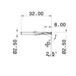 2 Flute 30 Helix Solid Carbide Endmills for Non-Ferrous Materials