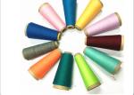 Dyed 100% Spun Polyester Yarn Twist 16 -18 TPI For Knitting And Weaving