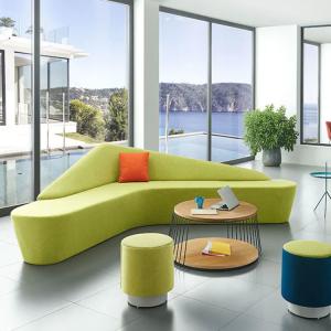 Quality V Shaped Office Lounge Sofa 800Hmm Comfortable Fabric For Office Room wholesale