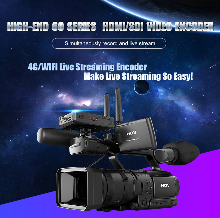 2020 Hot Product Wireless Mobile Video Encoder with 3.5mm Audio and 1080P Resolution