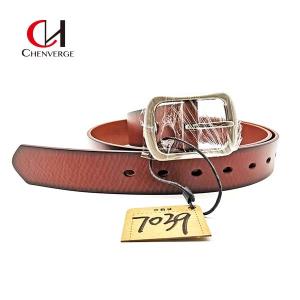 Quality ODM Multiscene Braided Leather Belt Dark Brown With Pin Buckle wholesale