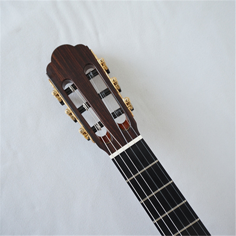 Yulong Guo Handmade Double Top Classical Guitar Model Chamber String Scale 650mm Solid Spanish Cedar Neck Double Top By