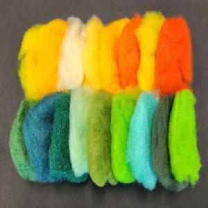 Quality Recycled Colored Polyester Fiber Yellow Green Hollow Conjugated Fiber wholesale