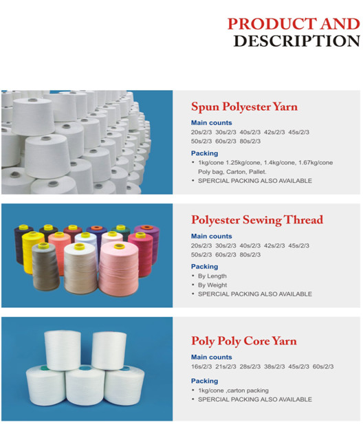 Uv Resistant Polyester Sewing Thread , TFO Spun Thread 40S/2