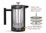 1000ml 34oz Stainless Steel French Press Coffee Pot Double Wall Matte Black