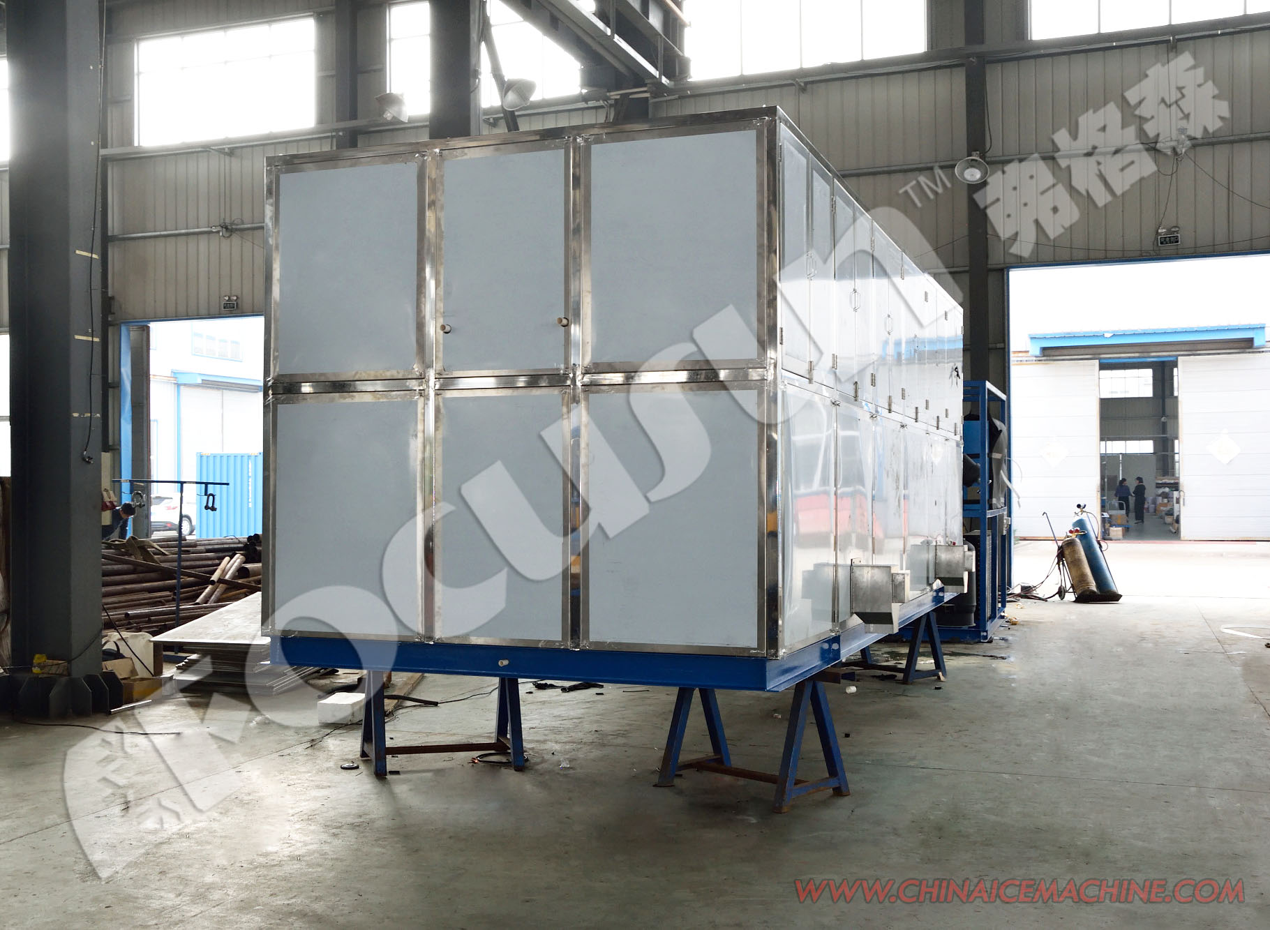 20T Industrial Ice Cube Making Machine for Beverage Featuring Water Cooling Condenser